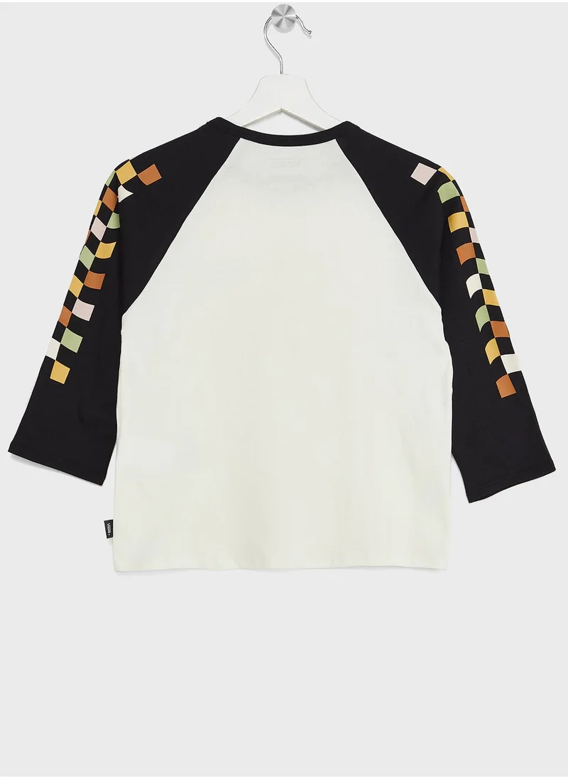 VANS Youth Raglan Printed T-Shirt