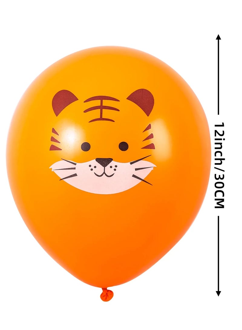 زينه اعياد ميلاد مجموعه من 50 قطعه من بالونات لاتكس بتصميم حيوانات الغابه اللطيفه مناسبة للأقواس، باقات البالونات، أو تزيين الطاولات تضيف لمسة لطيفة ومبهجة لحفلات أعياد ميلاد الأطفال والحفلات ذات الطبع الخاص - Image 2