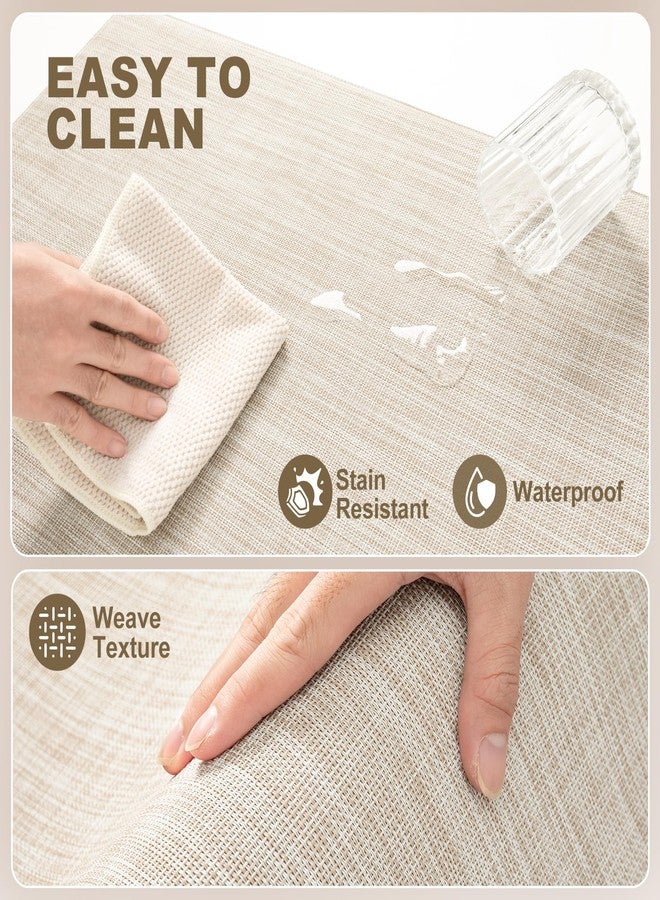 Collive Anti Fatigue Cushioned Kitchen Mat Set 2 Piece Non Skid Waterproof Kitchens Sink Rug Standing Floor Carpets for Office, Sink,17"×29"+17"×47",Beige - Image 4