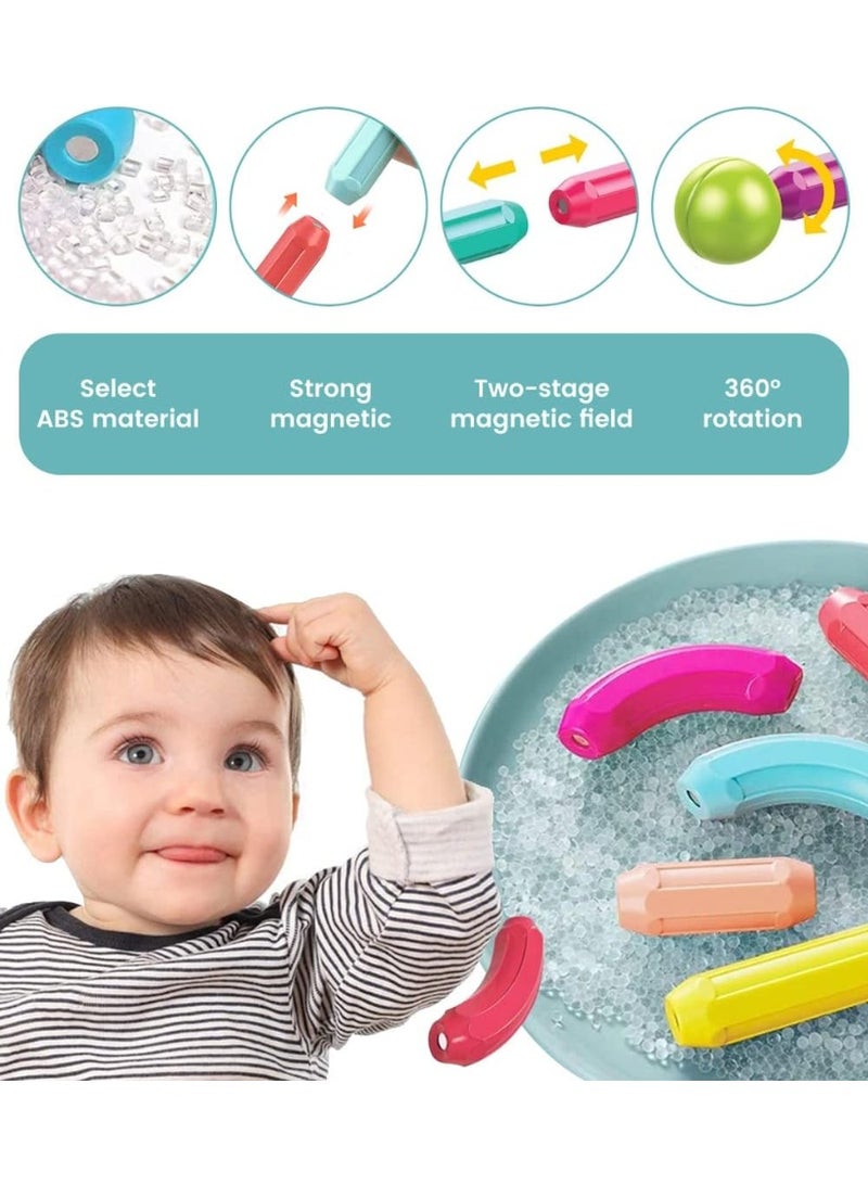 Magnetic Building Blocks Set 64 Pieces – Learn and Create in a Fun Way! 🧲✨ Montessori educational toys in science, technology, engineering and mathematics, safe and non-toxic, suitable for children aged 3 and above. - Image 4