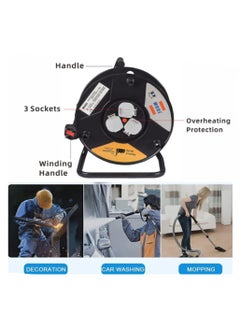 MODI Heavy-Duty Cable Reel Extension With Troley - 3* 1.5  25 M  - Image 2