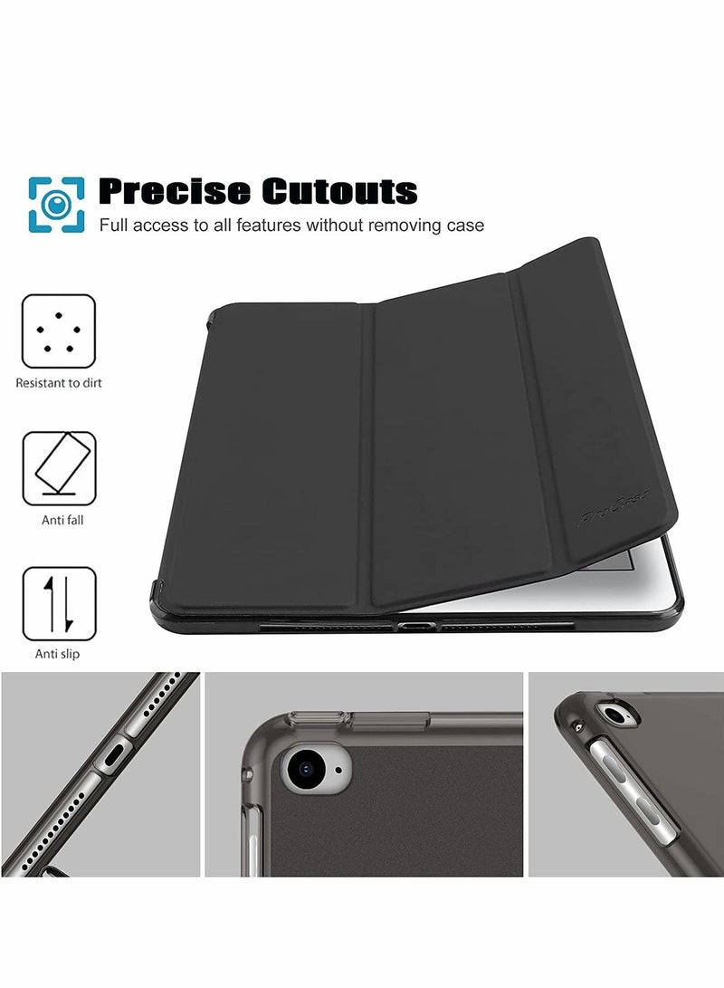 Captaintech Case for iPad 9.7 inch 2018/2017 Model 6th/5th Generation Ultra Slim Lightweight Smart Trifold Flexible Soft TPU Back Cover Steady Stand Protective Auto Wake Sleep - Image 2