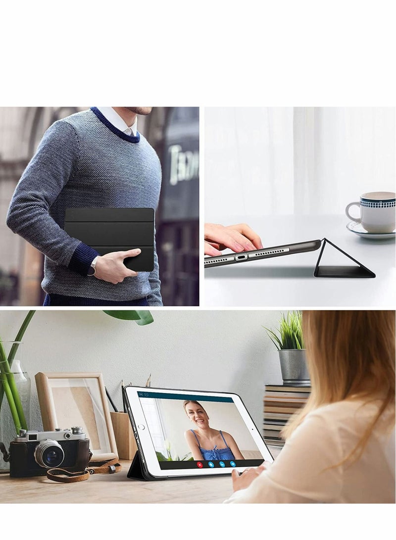 Captaintech Case for iPad 9.7 inch 2018/2017 Model 6th/5th Generation Ultra Slim Lightweight Smart Trifold Flexible Soft TPU Back Cover Steady Stand Protective Auto Wake Sleep - Image 4
