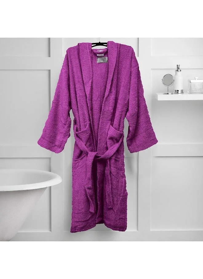 بليس كاسا أساسيات المنزل - رداء حمام بغطاء رأس للجنسين - 100% قطن، فائق النعومة، عالي الامتصاص للنساء والرجال - مثالي للاستخدام اليومي، للجنسين والبالغين