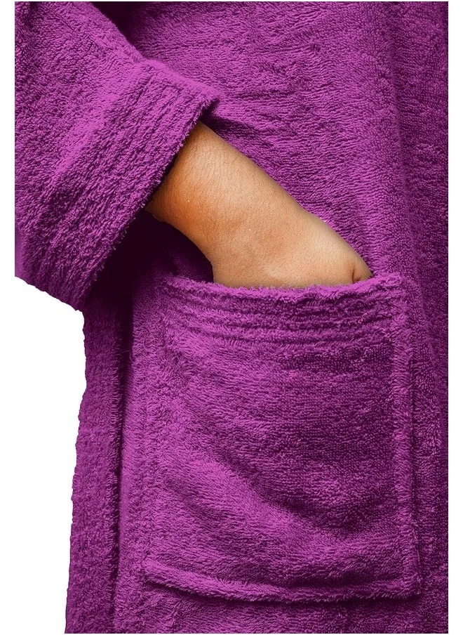 بليس كاسا أساسيات المنزل - رداء حمام بغطاء رأس للجنسين - 100% قطن، فائق النعومة، عالي الامتصاص للنساء والرجال - مثالي للاستخدام اليومي، للجنسين والبالغين