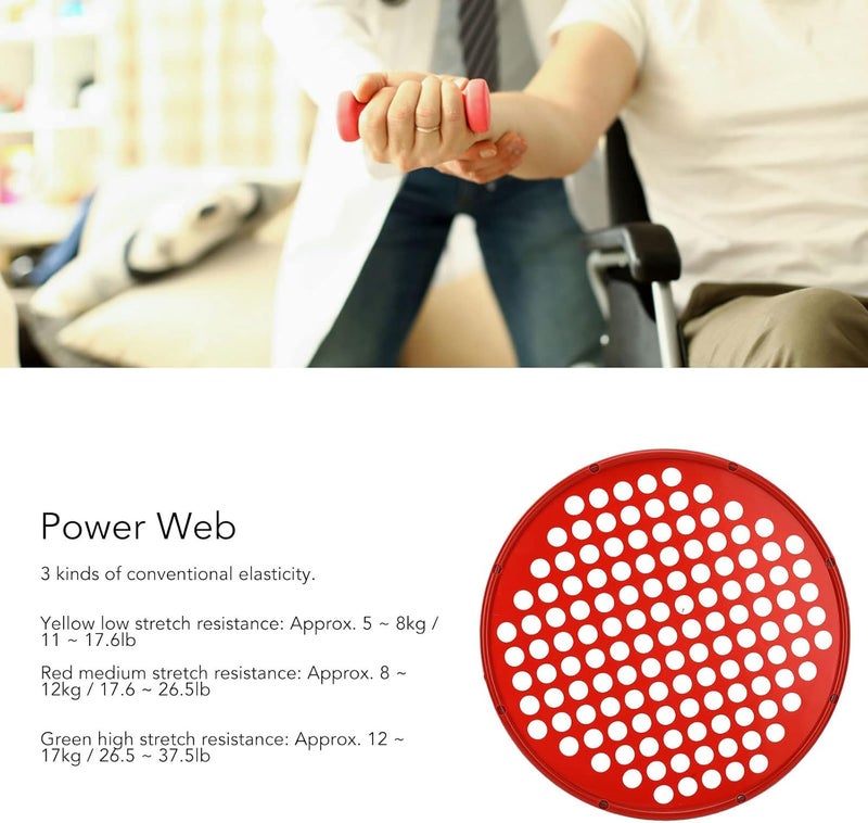 كلاراكو شبكة تمارين اليد Power Web، شبكة مقاومة لليد بثلاثة ألوان، شبكة مقاومة رياضية لليد، شبكة مقاومة قابلة للتعديل (أخضر) - Image 3