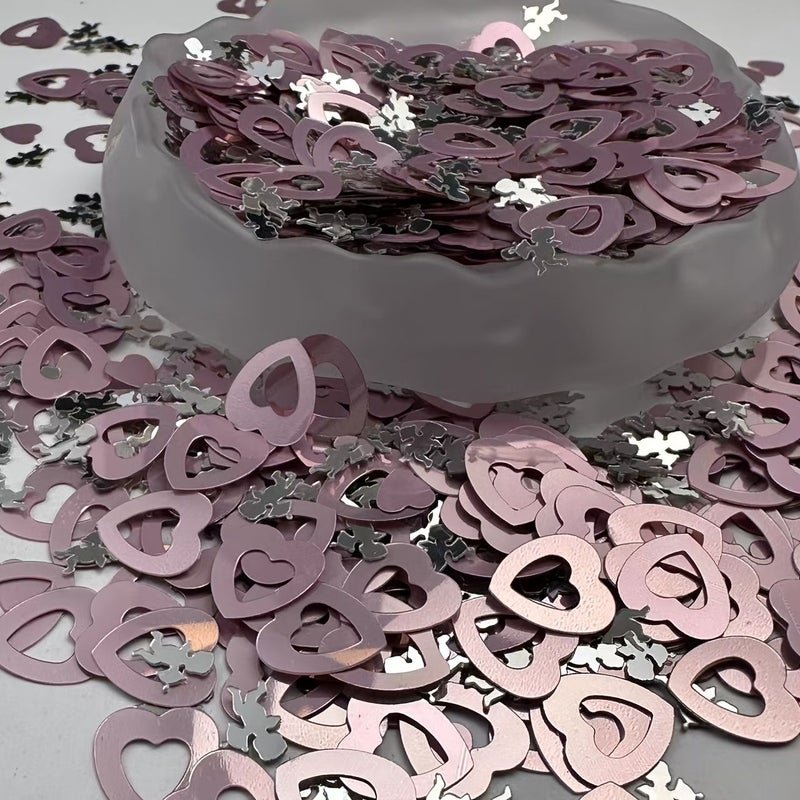 Purple PVC Sparkle Beads 1500 Pieces 12mm for Wedding DIY Crafts Decor - Image 4