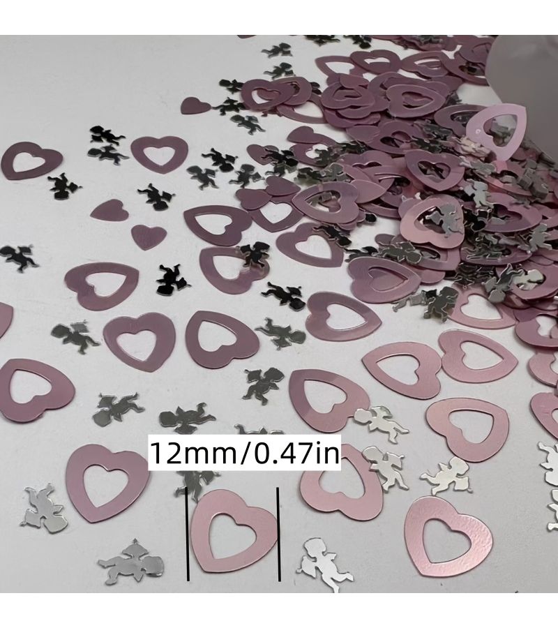 Purple PVC Sparkle Beads 1500 Pieces 12mm for Wedding DIY Crafts Decor - Image 2