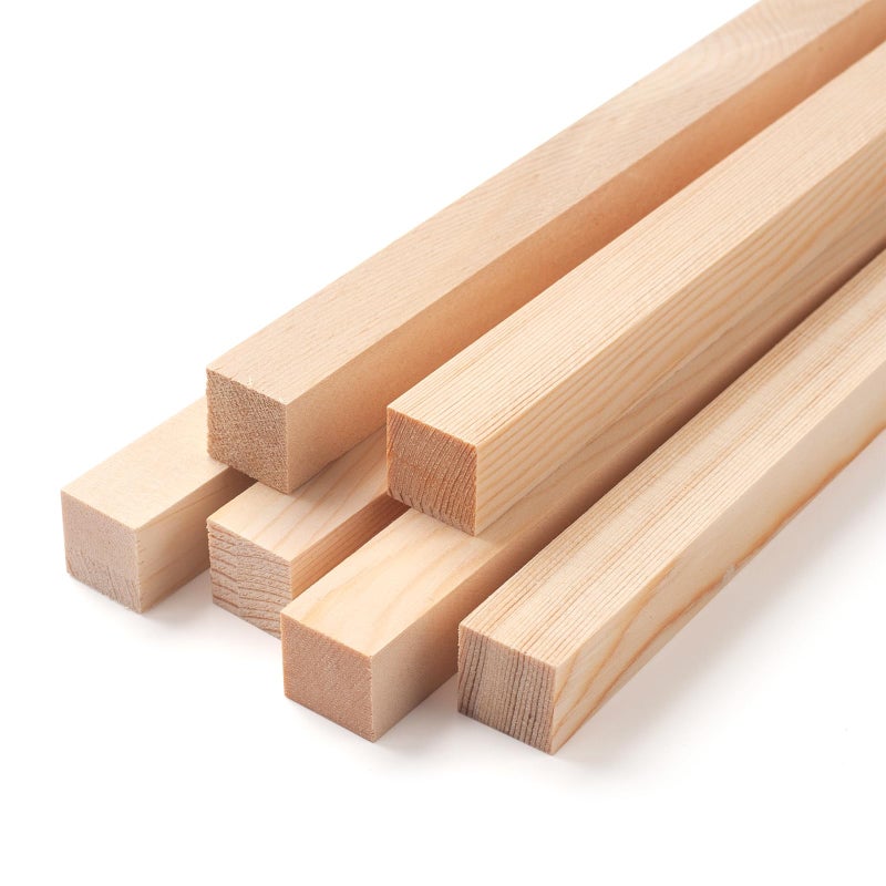 Square Wooden Dowel Rods 6 PCS 34 x 12 Square Wood Dowel Rods Wooden Sticks for Crafts Unfinished Hardwood Sticks Wood Strips for Woodworking Crafting Arts and DIYers Home Decor Model Making