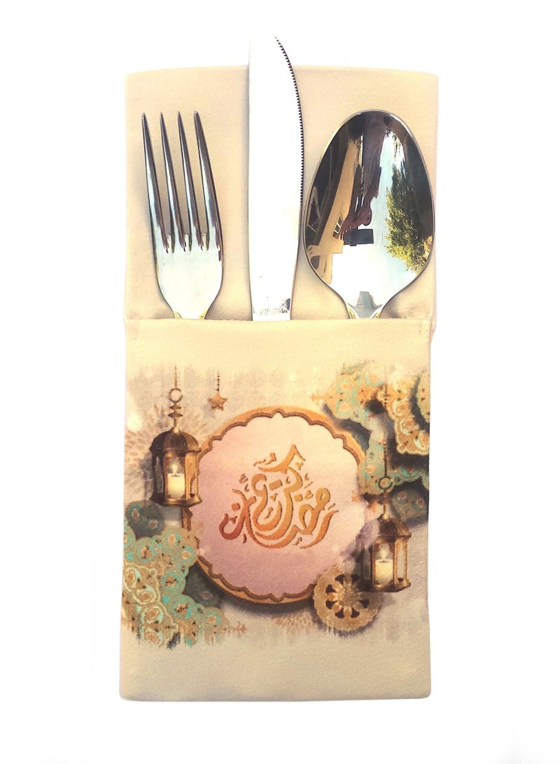 Alwan Ramadan Set of 6 Place mats and 6 Cutlery Holders - Image 4