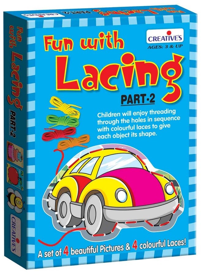 Creative's Creative's Fun with Lacing Part-2 | Craft for Kids| Paper Craft kit| Early Learning Education | Pictures Board with Lacing Activity Game | Toys for Kids | Preschool & Home Learning for Ages 3 & up  - Image 1