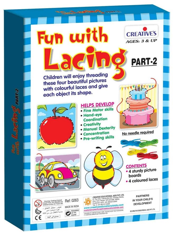 Creative's Creative's Fun with Lacing Part-2 | Craft for Kids| Paper Craft kit| Early Learning Education | Pictures Board with Lacing Activity Game | Toys for Kids | Preschool & Home Learning for Ages 3 & up  - Image 3