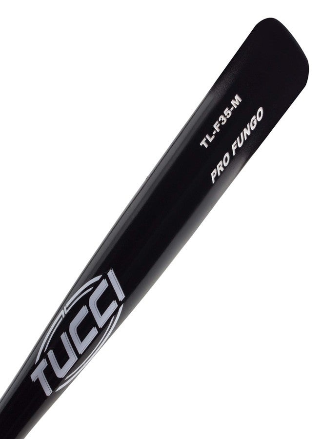 توتشي مضرب تدريب البيسبول Tucci F30 Fungo Trainer مصنوع من خشب القيقب، غير مطلي، طبيعي/أسود، 35 بوصة - Image 2