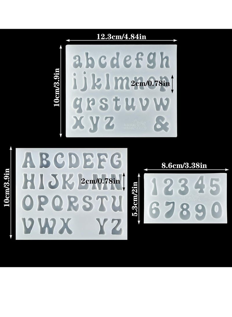 NIBEMINENT Silicone Letter Molds - Small Number Alphabet Epoxy Casting Mould for DIY Keychain Pendant Earring Jewelry, Gummy Candy Chololate Cake Decoration  - Image 2
