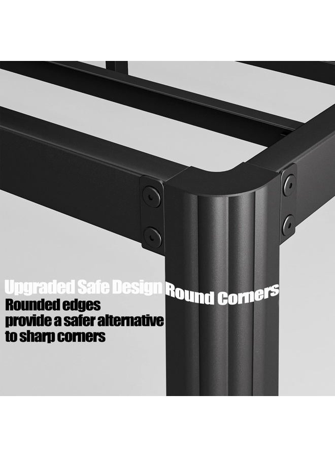 Hunlostten 18in Twin XL Heavy Duty Bed Frame No Box Spring Needed, Tall Metal Twin XL Platform Bed Frame with Round Corners, Easy Assembly, Noise Free, Black - Image 5