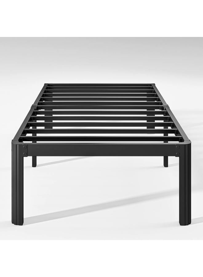 Hunlostten 18in Twin XL Heavy Duty Bed Frame No Box Spring Needed, Tall Metal Twin XL Platform Bed Frame with Round Corners, Easy Assembly, Noise Free, Black - Image 1