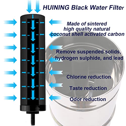Huining Black Water Filtration System with Fluoride Filters for Purification - Gravity Water Filter for Survival - Image 4