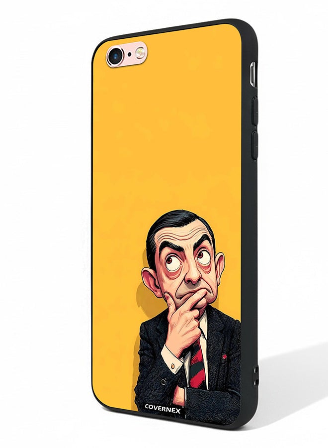 Covernex Apple iPhone 6s Protective Case Cover Printed Featuring Mr Bean Thinking Pose Classic Comedy - Image 1