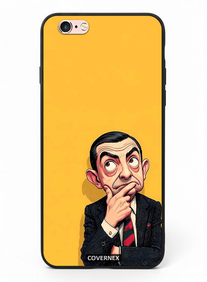 Covernex Apple iPhone 6s Protective Case Cover Printed Featuring Mr Bean Thinking Pose Classic Comedy - Image 2