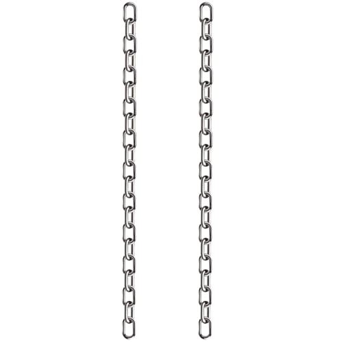 Axe Sickle 2 Pcs 5/32 x 23 Inch Link Chain 304 Stainless Steel Coil Chain for Transport Tie Down Binder Chain Pulling Towing Hanging, Home, Camping, Pet Towing, 4mm - Image 2