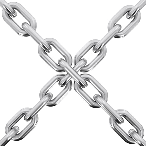 Axe Sickle 2 Pcs 5/32 x 23 Inch Link Chain 304 Stainless Steel Coil Chain for Transport Tie Down Binder Chain Pulling Towing Hanging, Home, Camping, Pet Towing, 4mm - Image 3