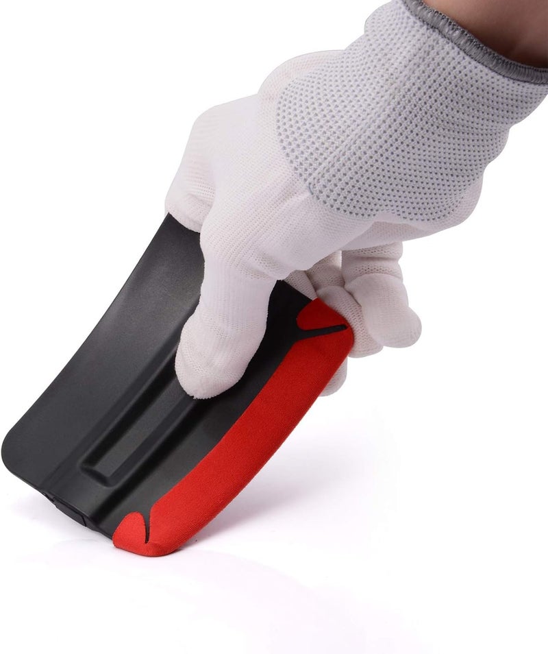 SYOSI Vinyl Felt Squeegee, 4 Inch Car Wrap Squeegee with Built-in Magnet and Felt Edge, Vinyl Scraper Applicator Tool for Window Tinting, Decal Sticker Sign Making, Pack of 3 - Image 3