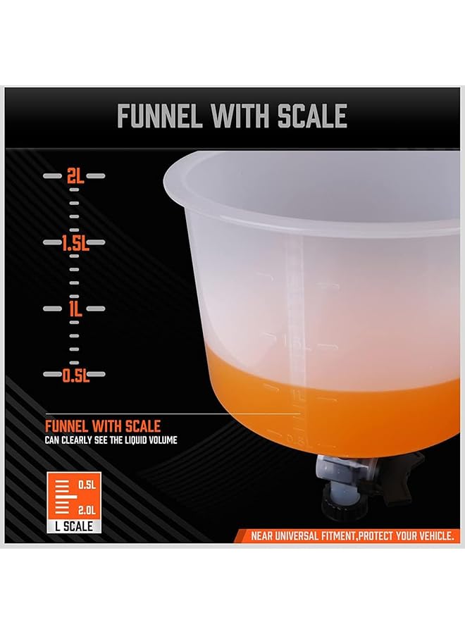 No-Spill Coolant Funnel Kit 15Pcs, With Valve Switch And Handle On Funnels, Radiator Bleeder Funnel Kit, Car Coolant Refill Tool, Universal Fitment Applicable To Any Vehicle - Image 2