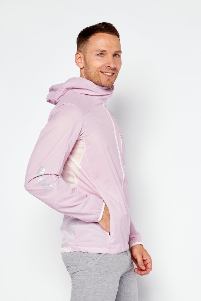 Adidas Men Sportswear Fit Long Sleeve Hooded Training Jacket, Pink - Image 3