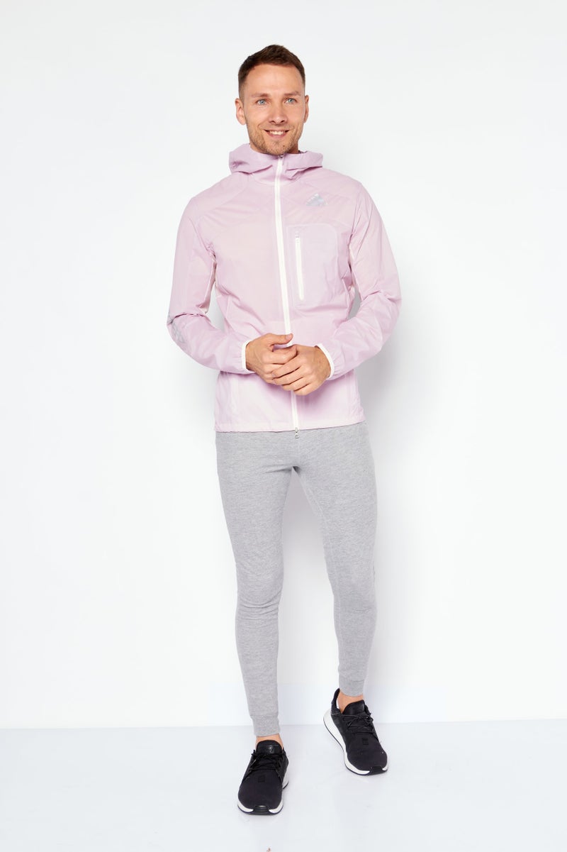 Adidas Men Sportswear Fit Long Sleeve Hooded Training Jacket, Pink - Image 2