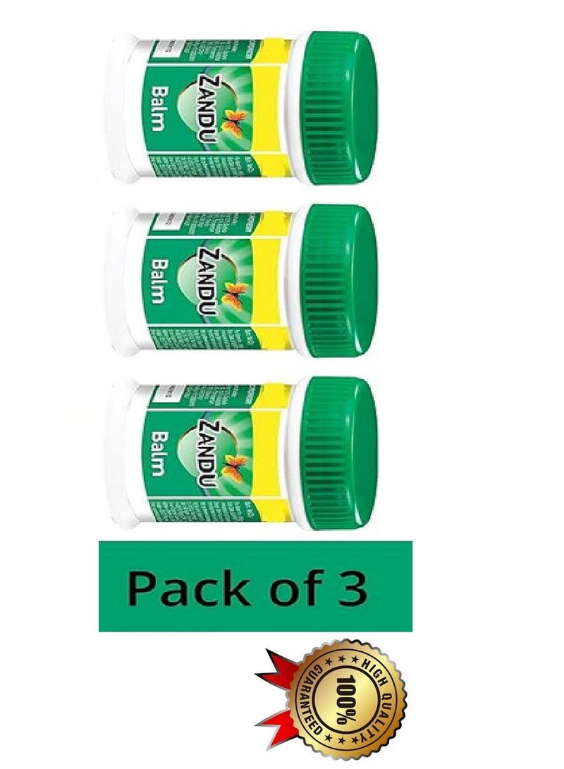 Zandu Branded Zandu Balm Pack Of 3 of 25 ml each For Headache Cold and Body Pain - Image 2