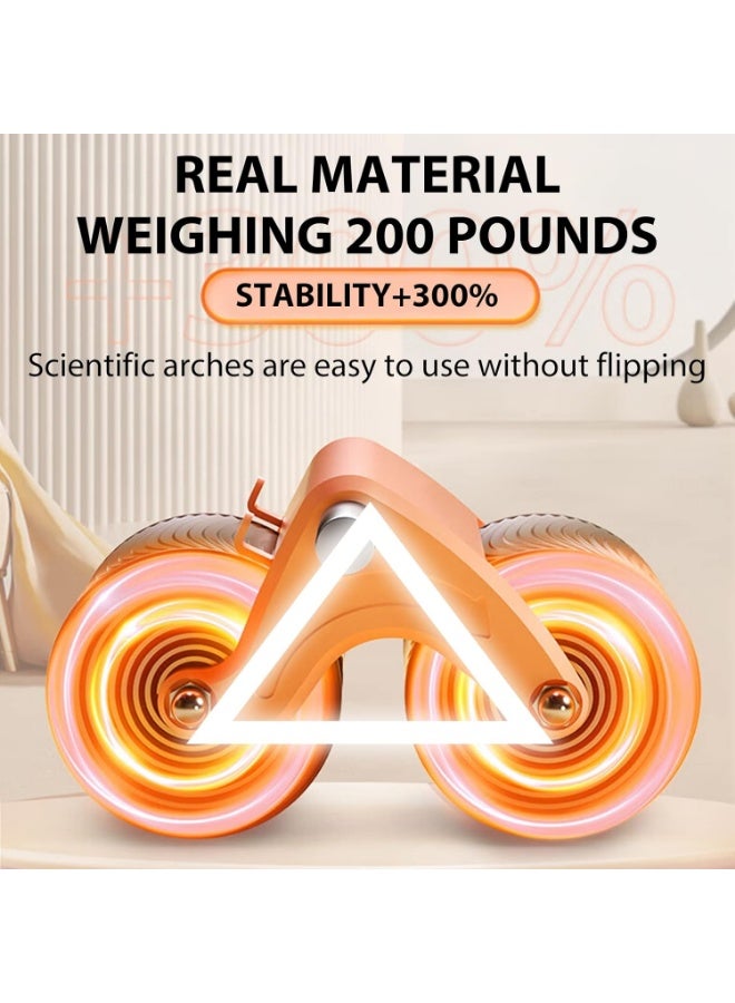 اتش اس New Abs Roller Wheel with Timer Abdominal Exercise Wheel Automatic Rebound Abdominal Wheel for Newbies with Knee Mat for Body Fitness Strength Training Home Gym - Image 5