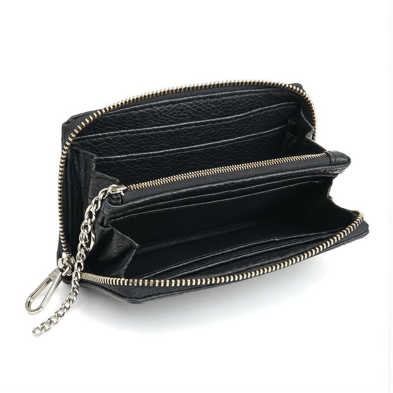 No Spill Zipper Mini Coin Purse Anti Lost Keychain Fixed Card Pouch - Image 4