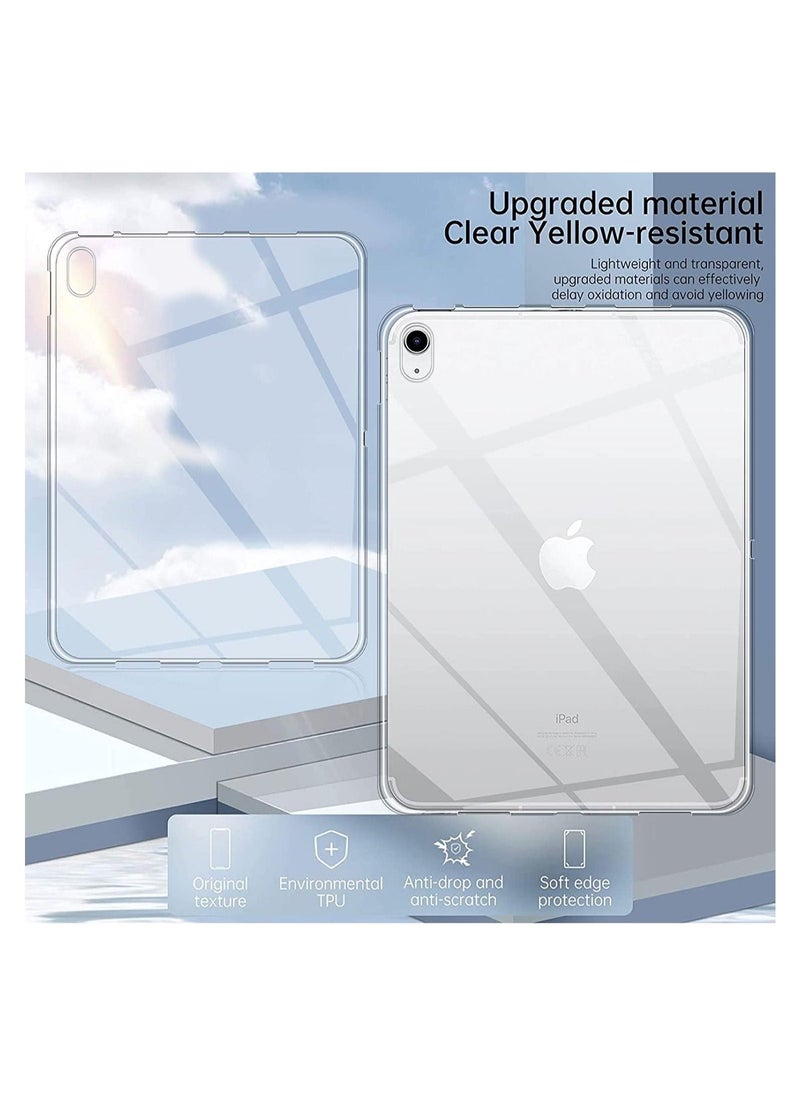 Cover Compatible with Apple iPad 10 2022 10,9" Case Protector, Thin Slim Soft TPU Silicone Clear Cover, Anti-fall & Shock-Absorbing & Anti-Scratch Protective Case - Image 2