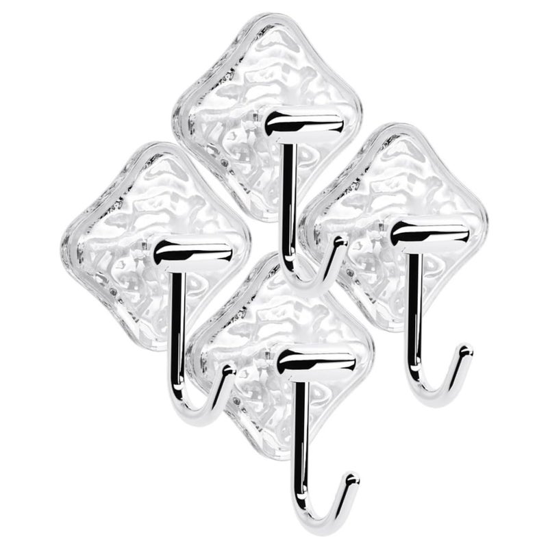 4Pcs Transparent Strong Adhesive Wall Hooks For Hats Towels Coats Non Drilling Home - Image 2