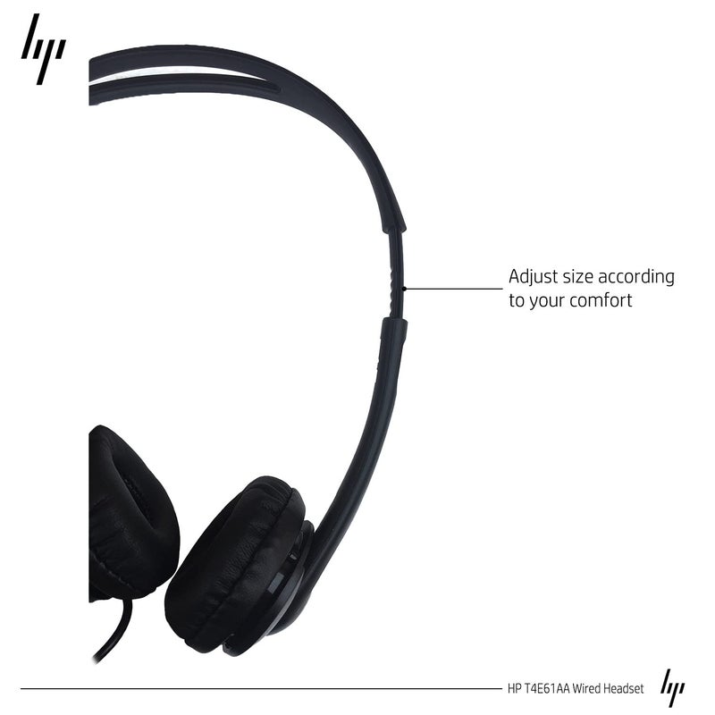 HP Wired Mic Headset w/Microphone for PC (3.5mm Stereo Connector) - Image 3