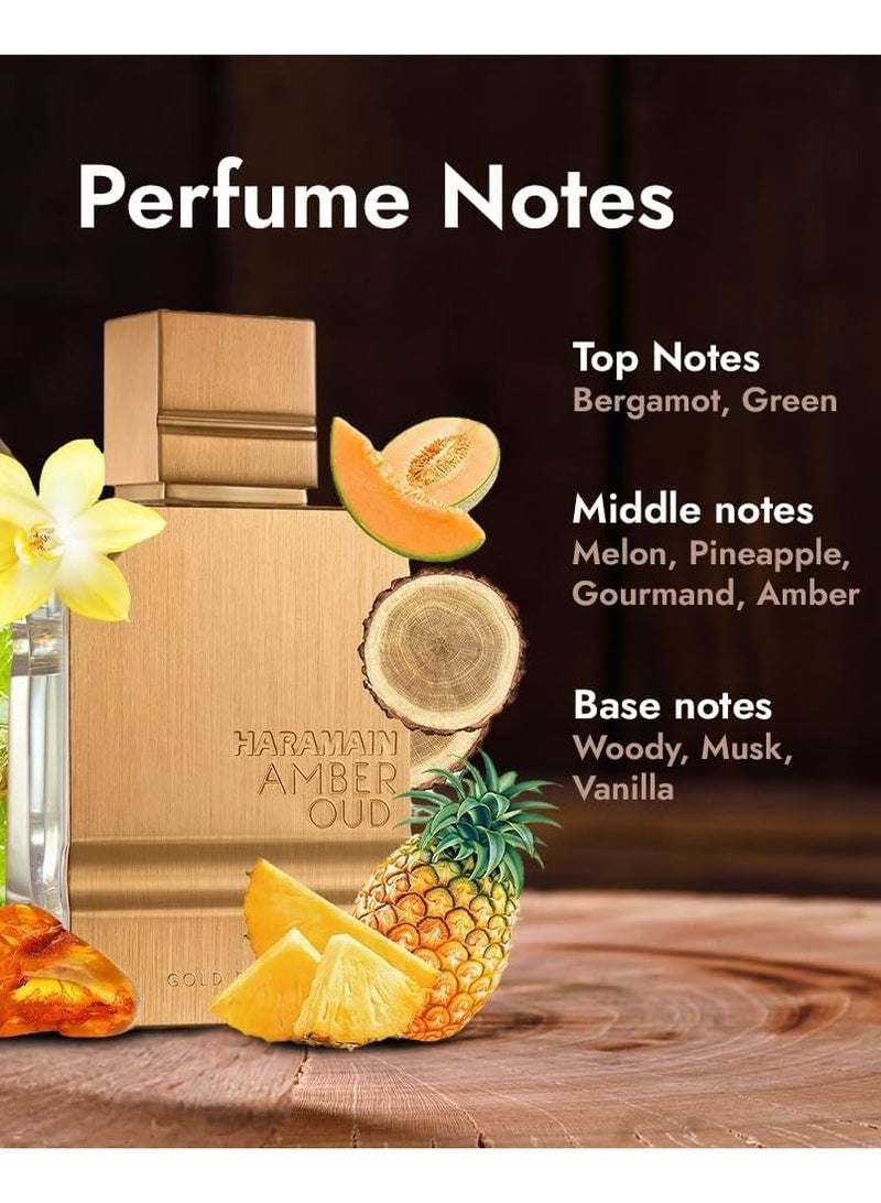 Al Haramain Amber Oud Gold Edition | Unisex Perfume | Oriental Vanilla Fragrance | Bergamot, Pineapple, Amber & Musk | Long-Lasting | Elegant & Luxury Scent for Men and Women | 60ml, 2.03 oz - Image 5