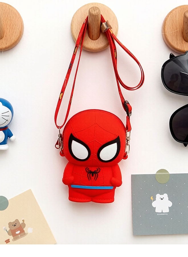 SPIDERMAN kids' single-shoulder bag, cute cartoon silicone mini wallet, children's SPIDERMAN cartoon single-shoulder bag with an adjustable shoulder strap, perfect for giving to kids or as a birthday gift. - Image 3