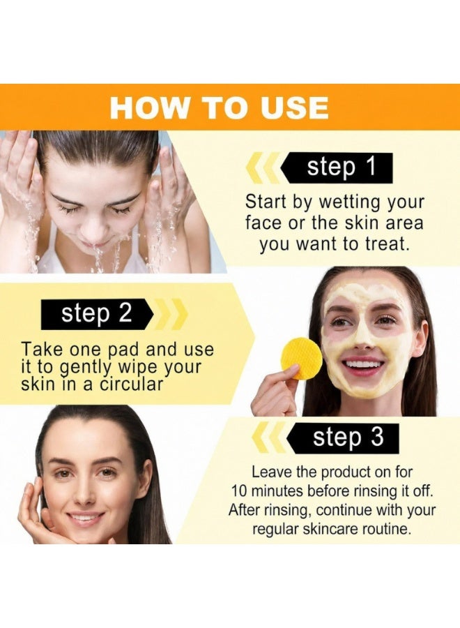 Turmeric and Kojic Acid Cleansing 20 Count Pads with Aloe Vera Gel Set, Chamomile for Dark Spots, Even Skin Tone, Gentle Daily Face Pads for Sensitive & Acne-Prone Skin - Image 4
