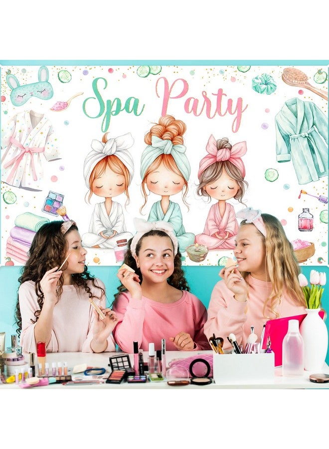 Avezano Spa Party Banner Spa Theme Birthday Party Decoration for Girls Women Spa Day Makeup Slumber Pajama Sleepover Birthday Party Decoration Banner (6x3.6ft) - Image 4