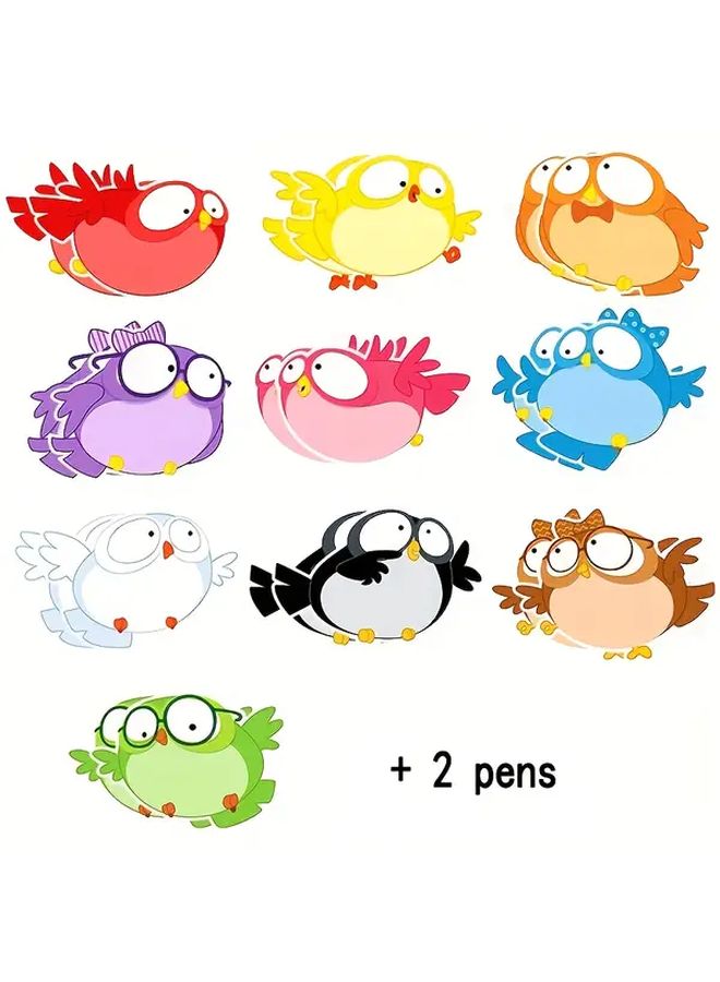 26 قطعة مجموعة بطاقات تعليمية قابلة لإعادة الاستخدام للطيور مع 20 بطاقة وقلمين - نشاط تعلم تفاعلي - Image 1