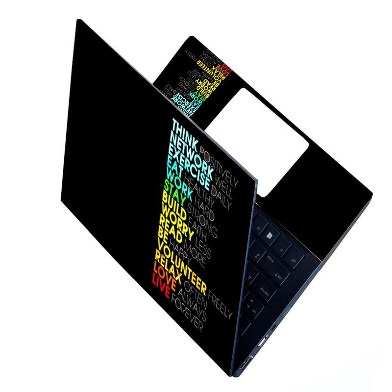 BAEYE Full Laptop Skin Stickers HD Quality Sticker for Laptops Upto 15.6" (Dustproof|Waterproof|Scratchproof|Reusable) - BE Network FL1 - Image 1