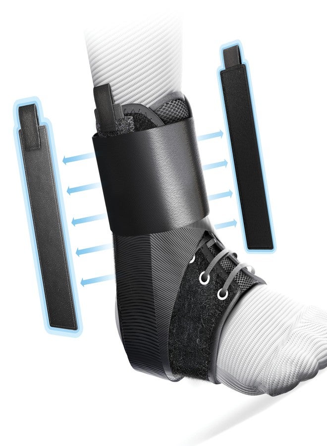 Braceapedia SportLock EZ8 Lace Up Ankle Brace for Women & Men - Ankle Support Foot Brace with Removable Side Stabilizers - Compression Sport Strap for Sprains, Athletic Training & Workout, 2XLarge - Image 1