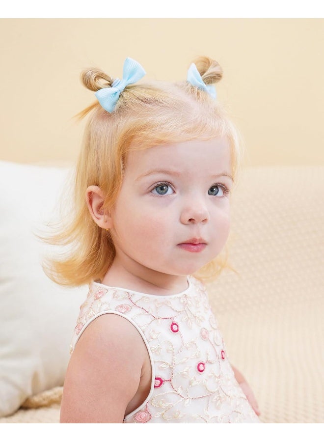 Jollybows 100PCS 2 Inches Baby Girls Hair Bows Ties Mini Boutique Elastic Hair Rubber Ribbon Hair Band Accessories for Kids Toddlers Infants (100 PCS) - Image 4