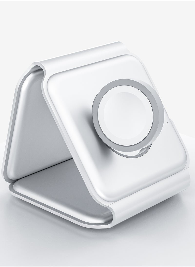 Evolt - WC-100 3-in-1 Magnetic 15W Fast Wireless Charger, Charges multiple devices with Compact foldable design and Over-current protection - Image 1