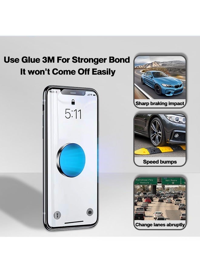 Beauenty Magnetic Phone Holder for Car Home Office Magsafe Car Mount Mini Cell Phone Stand Car Mount with Strong Magnets Universal Phone Mount for iPhone Samsung Google Huawei Nokia More Smartphones Silver - Image 4