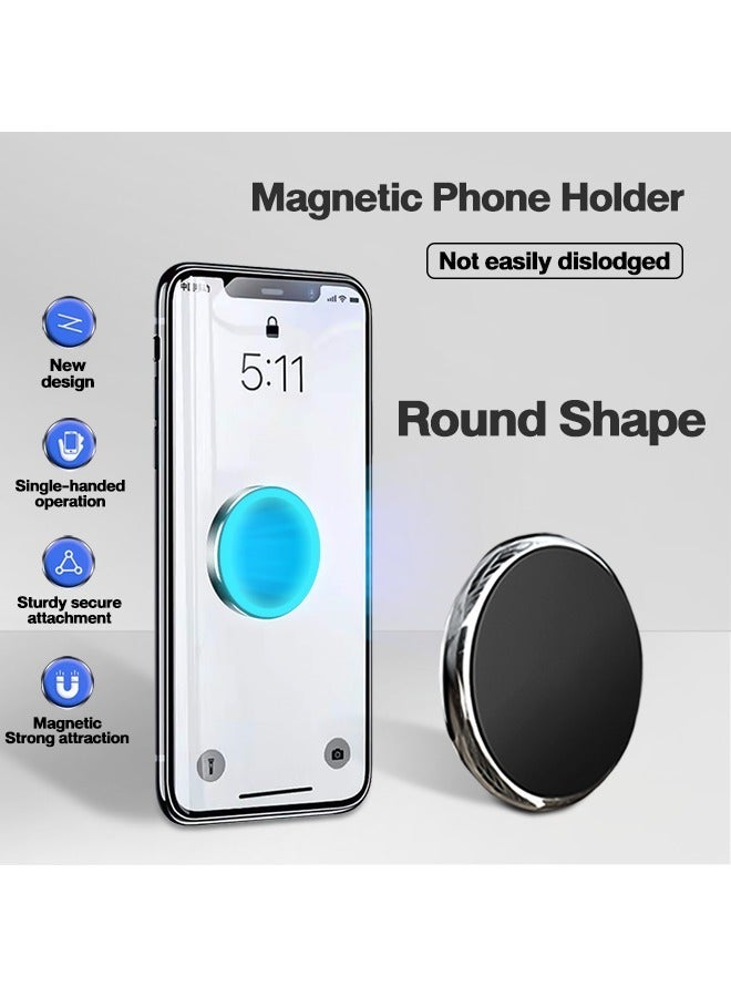 Beauenty Magnetic Phone Holder for Car Home Office Magsafe Car Mount Mini Cell Phone Stand Car Mount with Strong Magnets Universal Phone Mount for iPhone Samsung Google Huawei Nokia More Smartphones Silver - Image 2