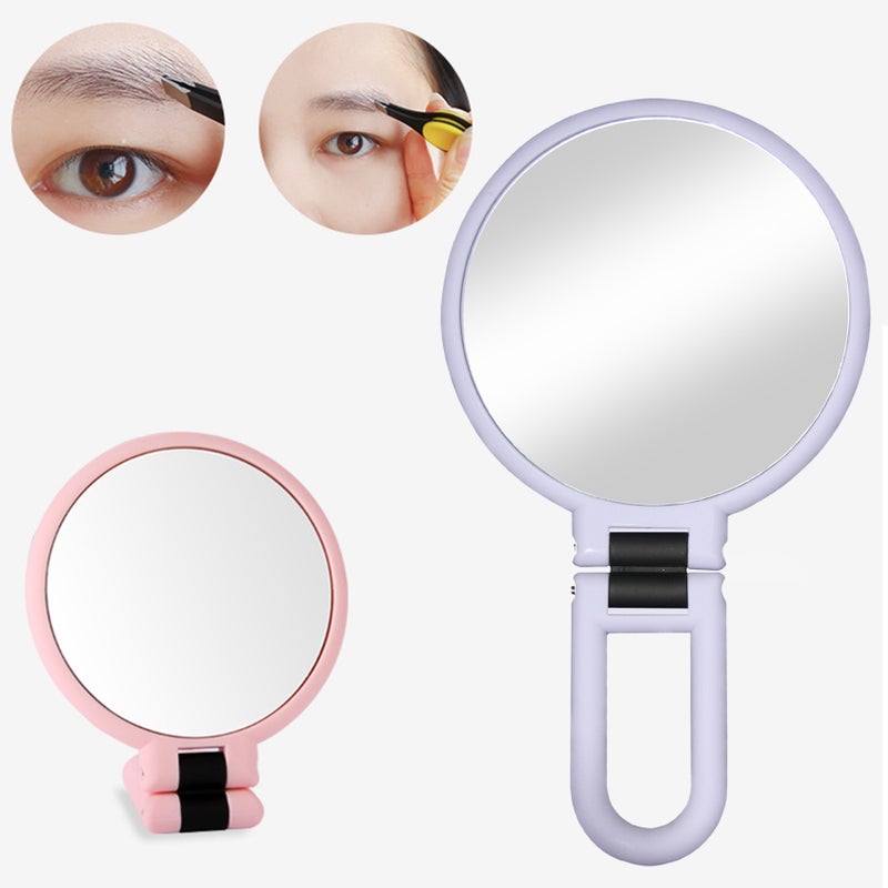 Handheld Mirror: 15X Magnification Dual-Sided - Grippy ABS Compact Lightweight Makeup Mirror for Travel, Vanity, Home Use by Women, Girls, Mothers - Image 5