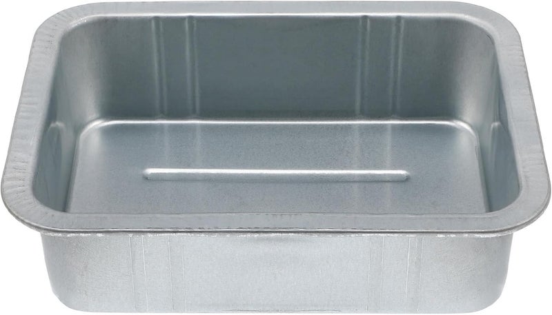 Outanaya Steel Oil Drain Pan 5l Thickened Silver Zinc-Plated Oil Drip Tray Fluid Tool for Car Engine and Parts Cleaning - Image 1