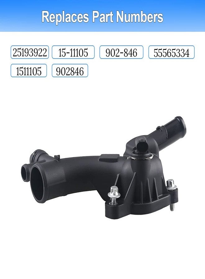 WMPHE Engine Coolant Thermostat Housing Water Outlet with Sensor Compatible with Chevy Cruze, Sonic, Trax and Buick Encore 1.4L Replaces 25193922, 15-11105, 902-846, 55565334, 1511105, 902846 - Image 3