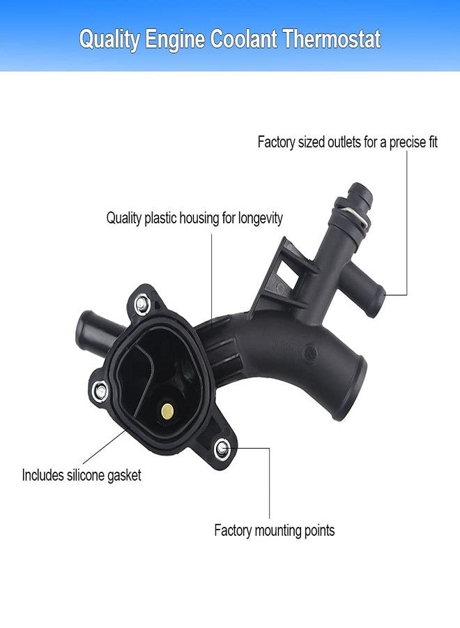 WMPHE Engine Coolant Thermostat Housing Water Outlet with Sensor Compatible with Chevy Cruze, Sonic, Trax and Buick Encore 1.4L Replaces 25193922, 15-11105, 902-846, 55565334, 1511105, 902846 - Image 2